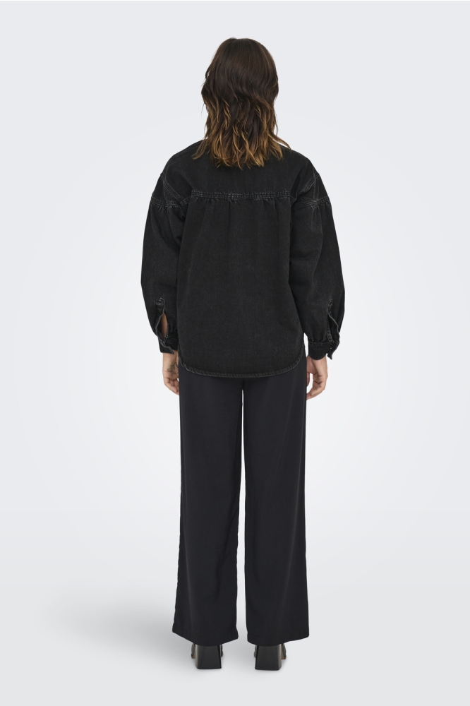 ONLANNI LS SHIRT LB DNM JACKET CRO 15284611 BLACK